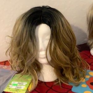 Lace front wig beach waves